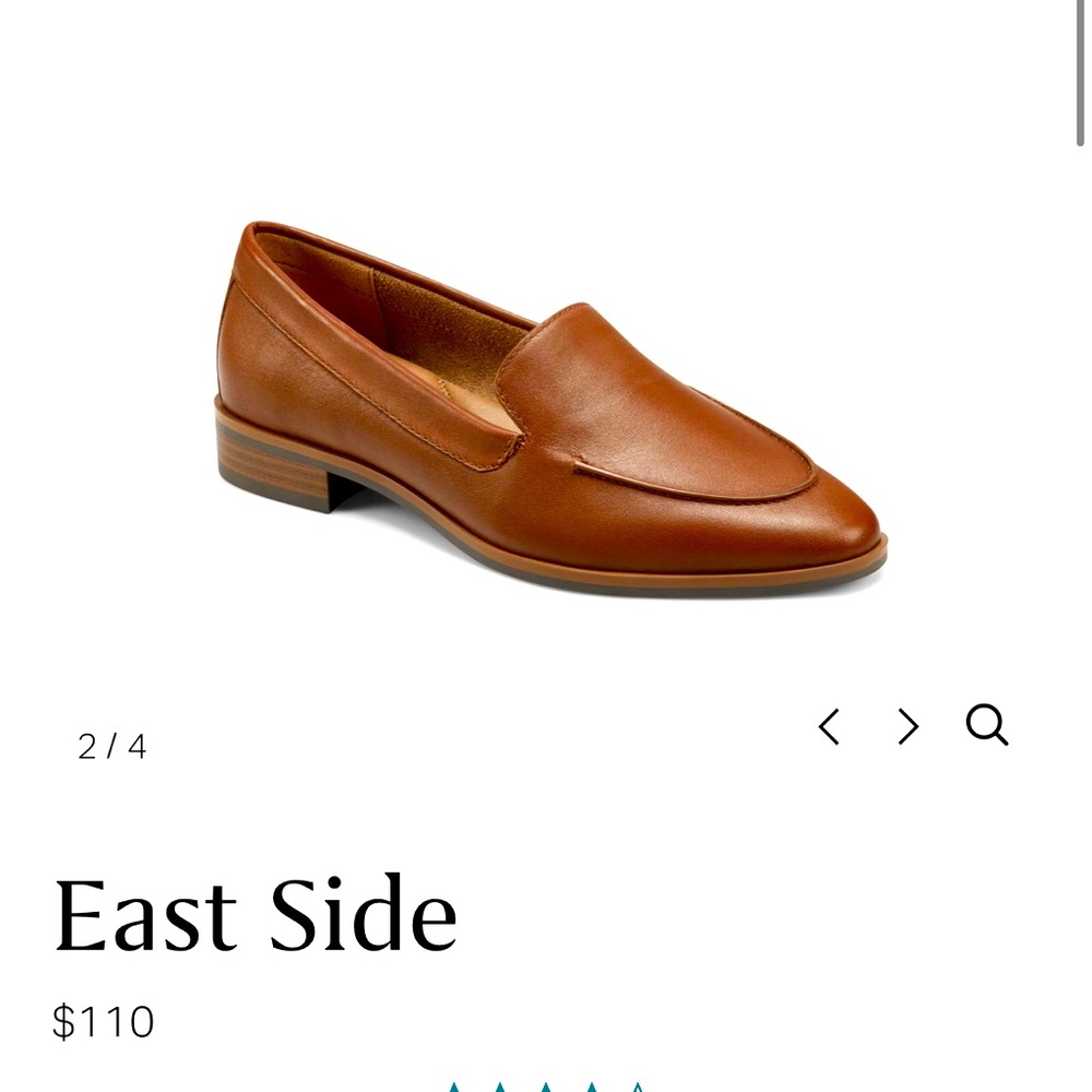 Aerosoles Eastside Loafer size 8 dark tan